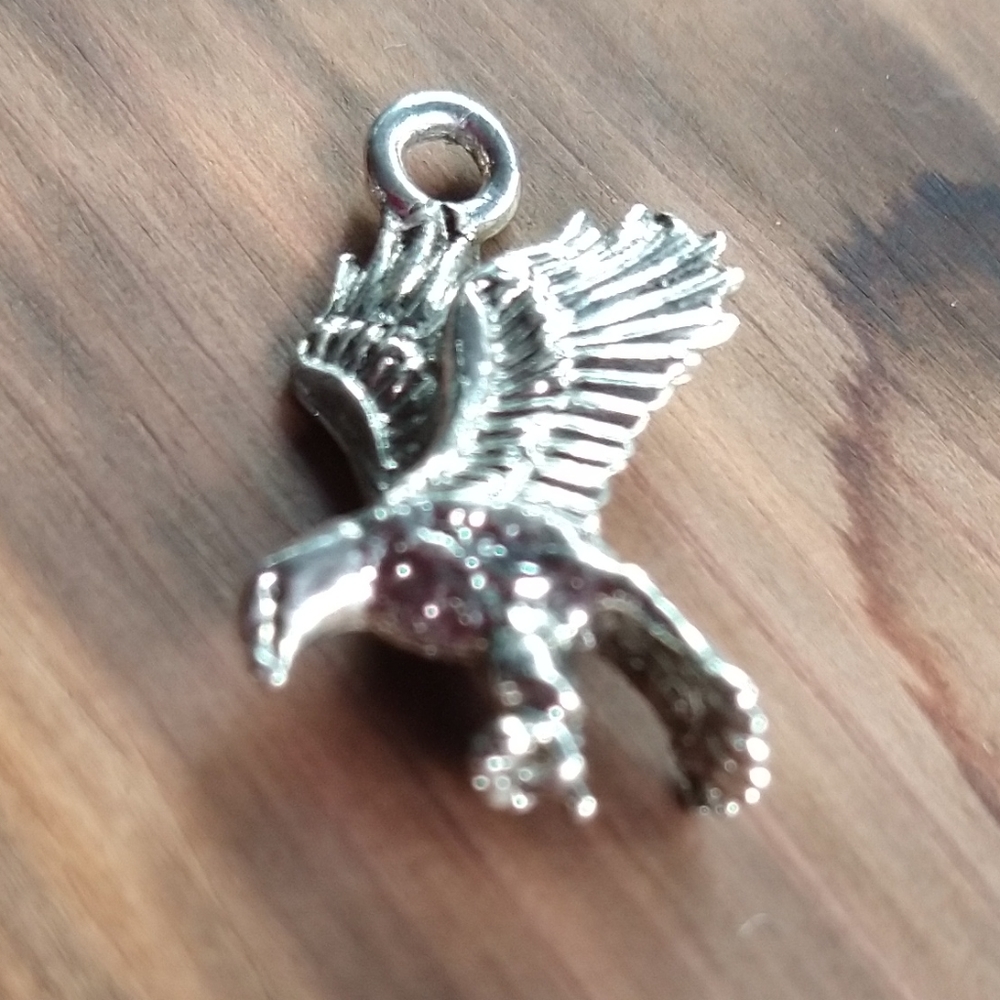 Small silver eagle charm - Picture 2 of 2